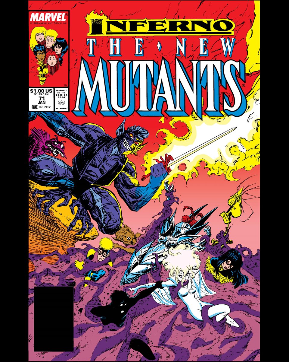 ClassicXMen's tweet image. New Mutants #71 cover dated January 1989.
The New Mutants head to Limbo to take the fight straight to the demons' doorstep! Plus, Magik continues her transformation into the Darkchilde!