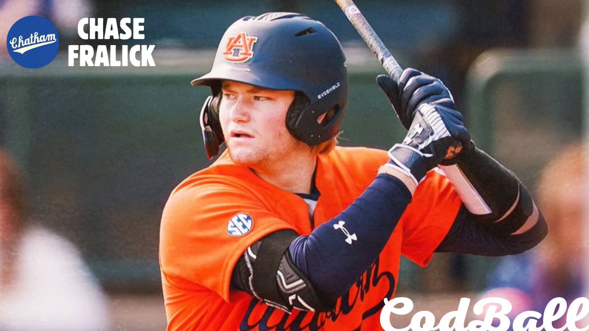 codball's tweet image. Chase Fralick (@AuburnBaseball) went 3-4 with a double while also reaching on a walk picking up two runs scored and a stolen base for the @ChathamAnglers