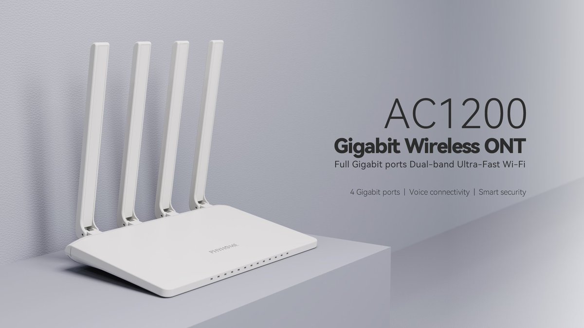 PHYHOME1's tweet photo. 🚀 Up to 2.5Gbps down / 1.25Gbps up
📶 Dual-band AC1200 Wi-Fi 5
🔌 4 x Gigabit LAN ports for smooth wired access
📞 1 x RJ11 VoIP ports for crystal-clear calls
🔧 TR-069 support for easy remote management https://t.co/NvAf3v5iDs