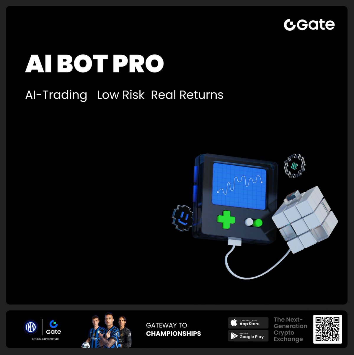 Gate_io's tweet image. Trade Like a Machine, Win Like a Pro.
AI Bot Pro is HERE - Smarter, faster, and built to adapt.
⚡ Auto-matching smart strategies for BTC/ETH/SOL futures.
🔹 3 Core Modes:
• Range Arbitrage
• Trend Following
• Downtrend Hedging
📈 Low drawdown. AI-powered execution. Steady…