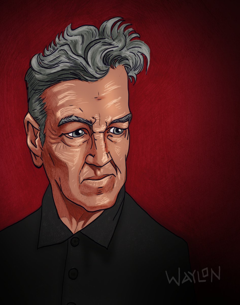 waylongravesart's tweet image. #davidlynch #painting #art #portraitart