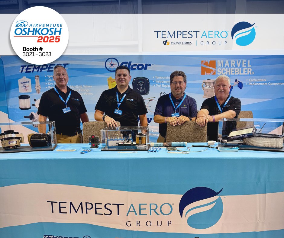 We’re off to a fantastic start at EAA AirVenture in Oshkosh, WI!
Come visit us tomorrow at Booth #3021-3023. Our team is ready to answer all your questions about our American-made parts.
We’d love to see you there!
#MadeInTheUSA #GeneralAviation #AirVenture #Quality #Tempest