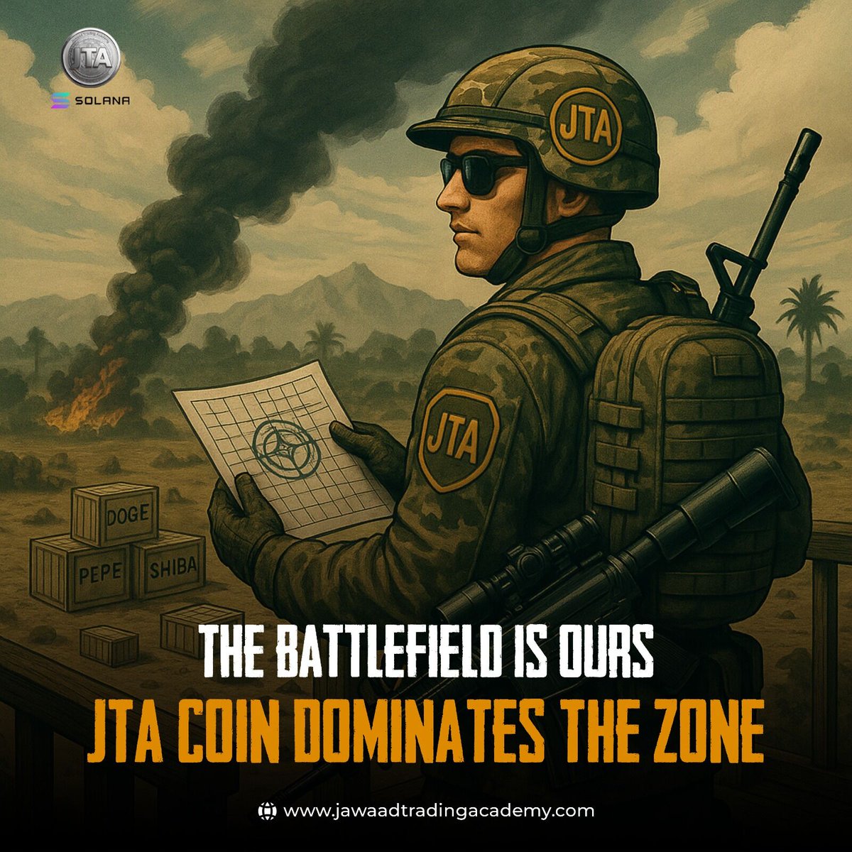 JTAcoin's tweet photo. Others fought for noise.
We claimed the zone in silence.

#JTACoin #CryptoBattlefield #MarketDominance #JawaadTradingAcademy #Solana https://t.co/hm0pPA9P74
