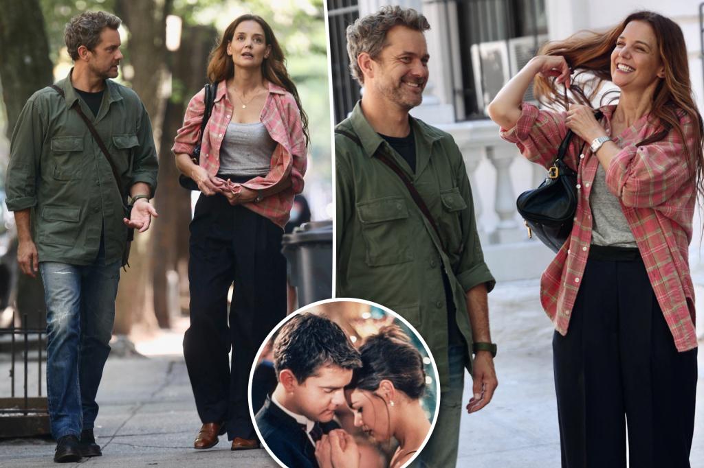 nypost's tweet image. Katie Holmes reunites with ‘Dawson’s Creek’ co-star Joshua Jackson on set of new movie trib.al/EeZ3Mgx