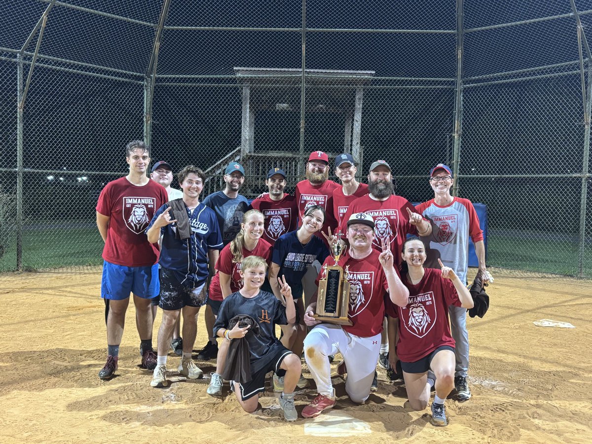 MikeKMorrison's tweet image. Your 2025 BACK TO BACK Alexandria church league softball champions!

We came back down a bunch to walk it off and take home the glory!