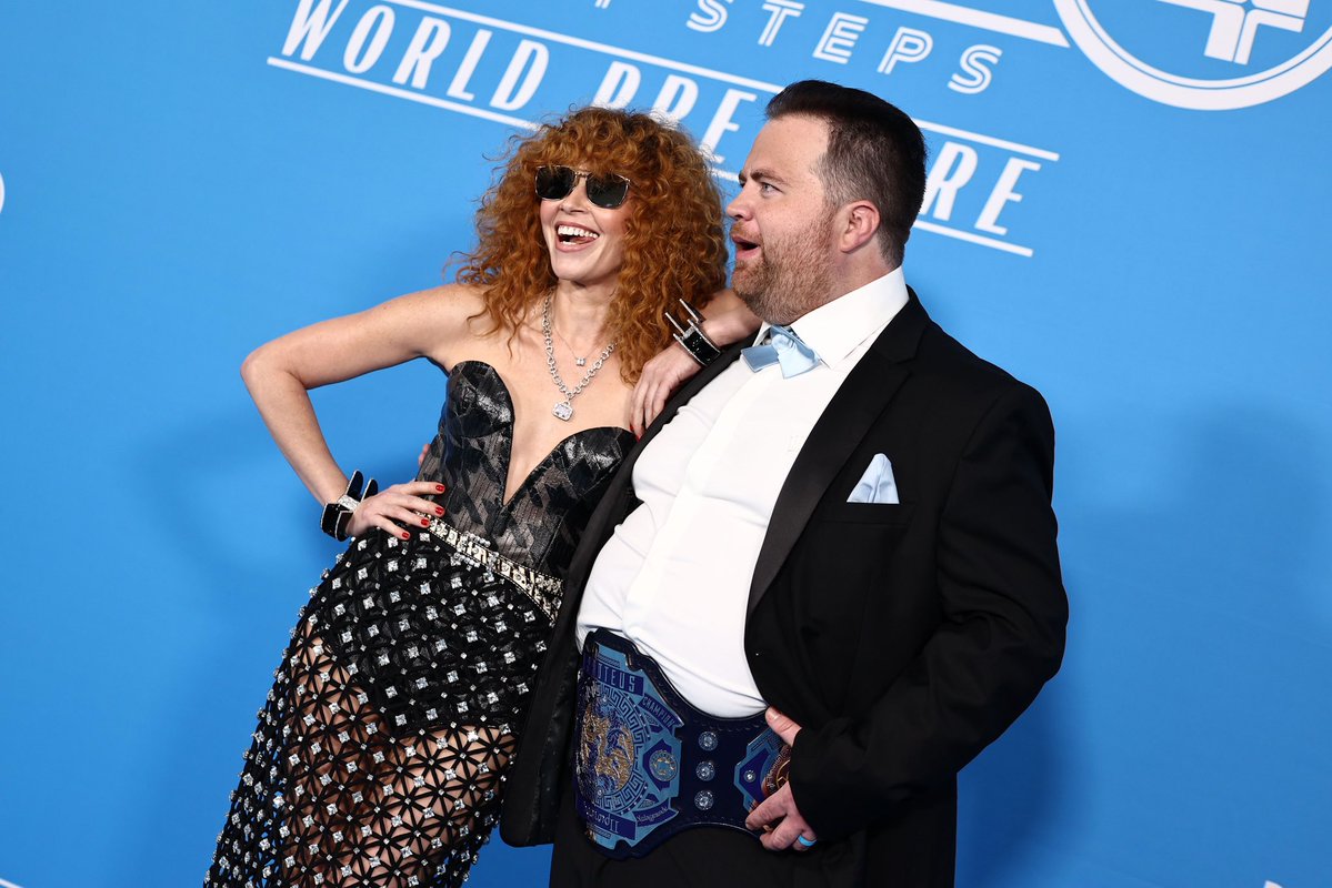 metgalacrave's tweet image. Natasha Lyonne and Paul Walter Hauser attend Marvel Studios' “The Fantastic Four: First Steps”.