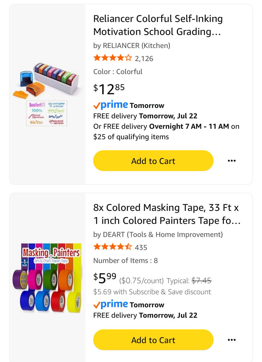 Mrs_FirstGrade's tweet image. My list is full of items under 20$!
Perfect for the donors who want to or can only help by a small quantity but will make a BIG difference ♥️ #clearthelist
I’m a 1st grade teacher in CA. I teach at a small title 1 school. I’m starting my 3rd year!
amazon.com/hz/wishlist/ls…