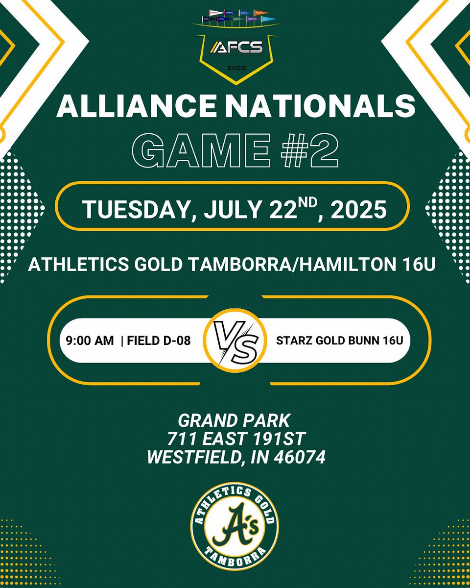 Adelaide Wilson 2027 (@addy_wilson25) on Twitter photo Grab your coffee and come watch the <a href="/AthleticsGold09/">Athletics Gold Tamborra ‘09</a> play Game #2 of the <a href="/thealliancefp/">The Alliance Fastpitch</a> Nationals!
<a href="/AGTamborra/">AthleticsGoldTamborra</a> <a href="/grit_AA/">GRIT Academy Athletics</a> <a href="/ExtraInningSB/">EXTRA INNING SOFTBALL</a> <a href="/LineDsoftball/">Line Drive Media</a> <a href="/los_stuff/">Carlos Arias</a> <a href="/IHartFastpitch/">I❤️Fastpitch</a> <a href="/SoftbalAmerica/">Softball America</a> <a href="/CoastRecruits/">Coast 2 Coast Recruits</a> <a href="/ConnectSports_/">Connect Sports</a> <a href="/SBRRetweets/">Softball Recruiting Reposts</a> <a href="/2Ganeff/">Kris Ganeff</a> <a href="/ashley3waters/">Ashley Waters</a> <a href="/cbreault12/">Courtney Breault</a> Grab your coffee and come watch the <a href="/AthleticsGold09/">Athletics Gold Tamborra ‘09</a> play Game #2 of the <a href="/thealliancefp/">The Alliance Fastpitch</a> Nationals!
<a href="/AGTamborra/">AthleticsGoldTamborra</a> <a href="/grit_AA/">GRIT Academy Athletics</a> <a href="/ExtraInningSB/">EXTRA INNING SOFTBALL</a> <a href="/LineDsoftball/">Line Drive Media</a> <a href="/los_stuff/">Carlos Arias</a> <a href="/IHartFastpitch/">I❤️Fastpitch</a> <a href="/SoftbalAmerica/">Softball America</a> <a href="/CoastRecruits/">Coast 2 Coast Recruits</a> <a href="/ConnectSports_/">Connect Sports</a> <a href="/SBRRetweets/">Softball Recruiting Reposts</a> <a href="/2Ganeff/">Kris Ganeff</a> <a href="/ashley3waters/">Ashley Waters</a> <a href="/cbreault12/">Courtney Breault</a>