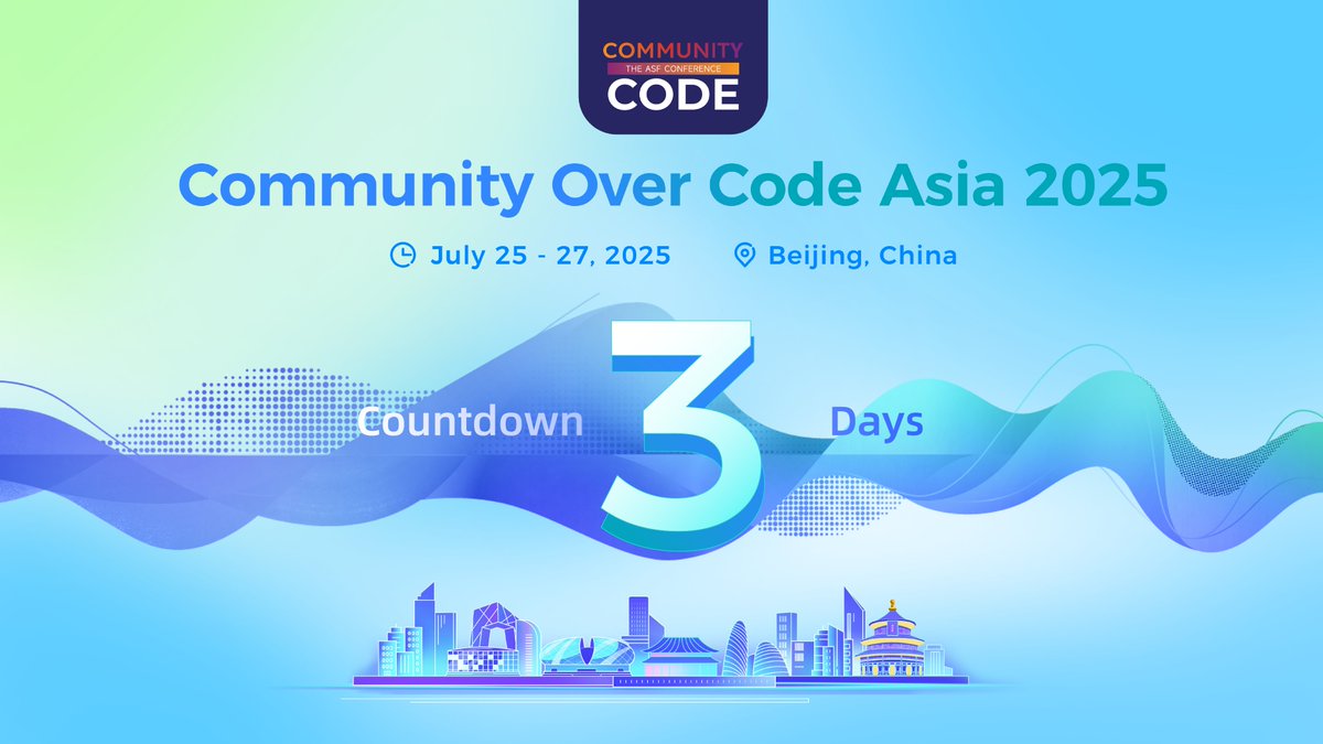 🚀 #CommunityOverCode Asia 2025 starts in just 3 days! 🎉

Join us for an incredible gathering of open-source enthusiasts, developers, and community builders in Asia! Let’s learn, share, and grow together.

🔗 Save the date &amp; check out the schedule: asia.communityovercode.org