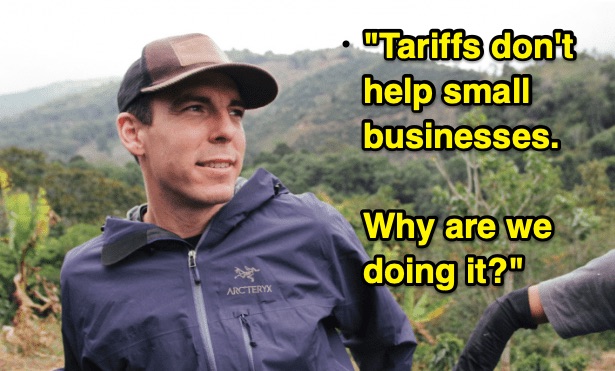 USCostCoalition's tweet image. &quot;Tariffs don&apos;t help small businesses. Why are we doing it?&quot;

That&apos;s what Colby Barr of @Vervecoffee said about uncertainty and price increases from the trade war with Brazil where the US gets 1/3 of our coffee.

npr.org/2025/07/21/nx-…
