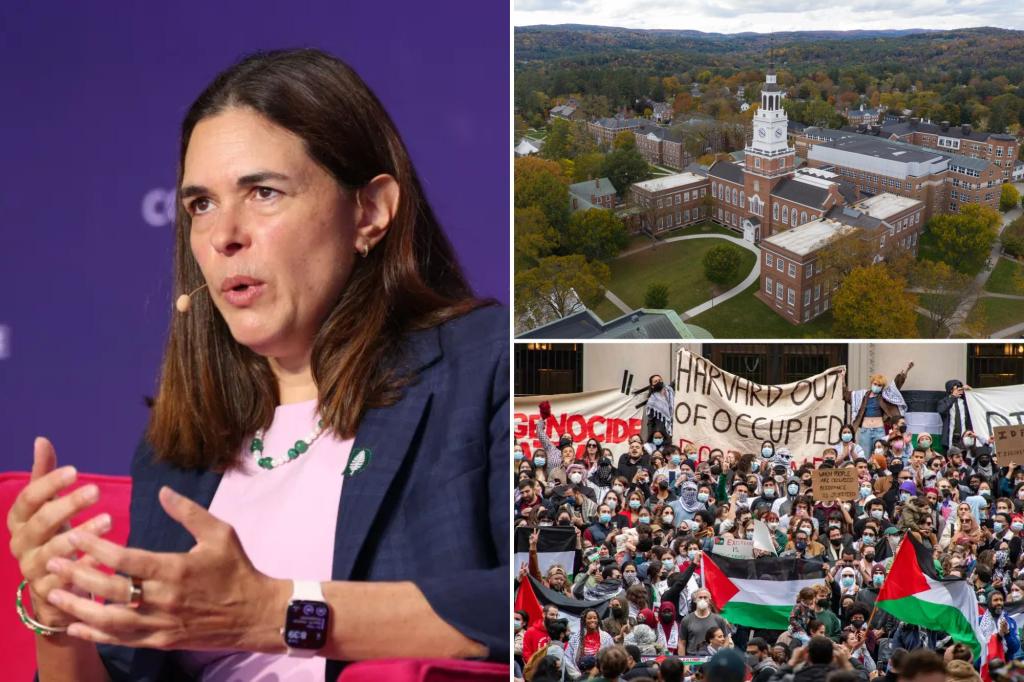 nypost's tweet image. Dartmouth President Sian Beilock accused of cowardice for staying neutral as Trump targets elite schools trib.al/VKR1JKH