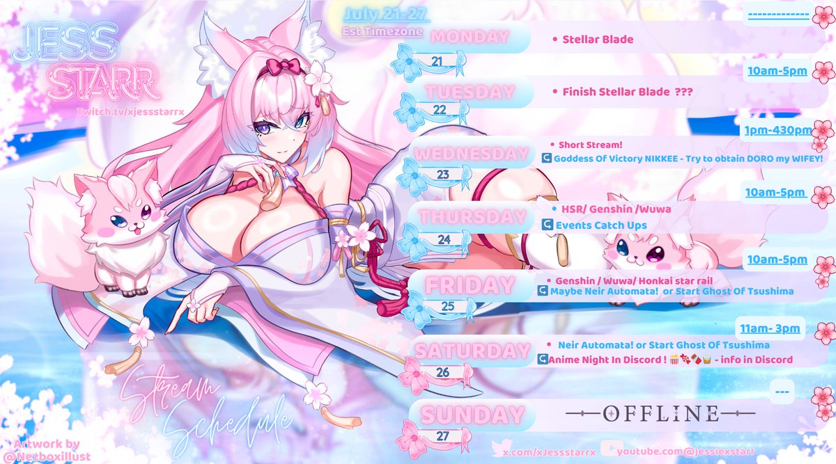 Hey Guys This Weeks Schedule! 🔥