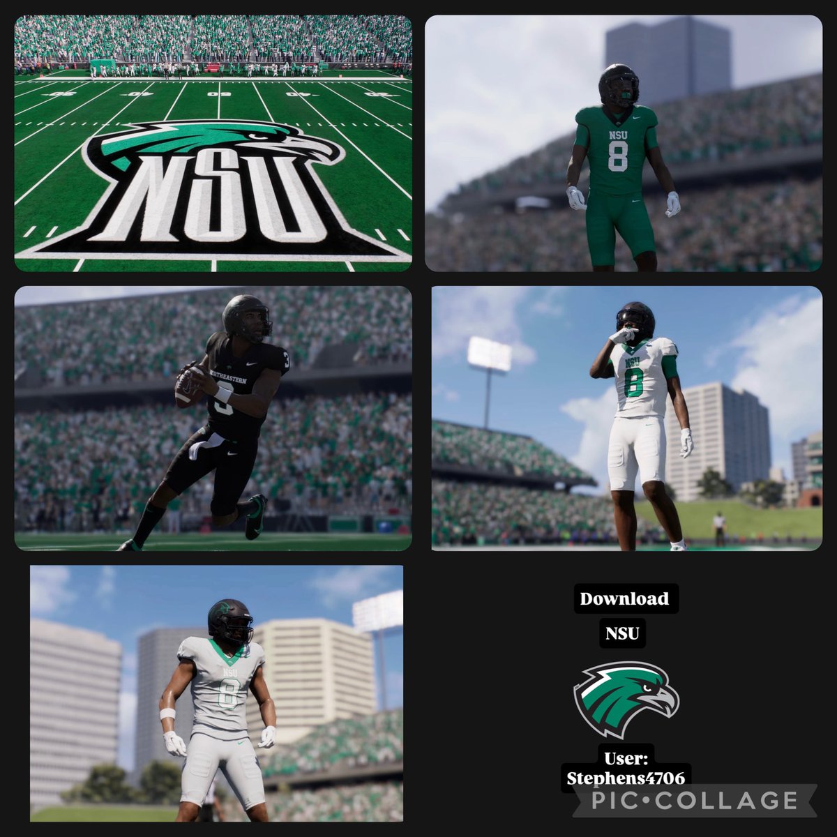 Wyatt Stephens (@wyattstephens57) on Twitter photo .<a href="/EASPORTSCollege/">EASPORTSCollege</a> Team Builder Contest. <a href="/NSU_Football/">Northeastern State Football</a> now uploaded. We have every uniform, including alternates, entire roster and Doc Wadley. Download NSU from User: Stephens4706. #gohawks .<a href="/EASPORTSCollege/">EASPORTSCollege</a> Team Builder Contest. <a href="/NSU_Football/">Northeastern State Football</a> now uploaded. We have every uniform, including alternates, entire roster and Doc Wadley. Download NSU from User: Stephens4706. #gohawks