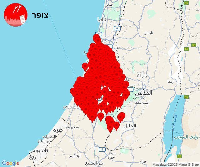 ME_Observer_'s tweet image. ⚡️🚨 Zionist Home Front:
Detection of rocket launch from Yemen