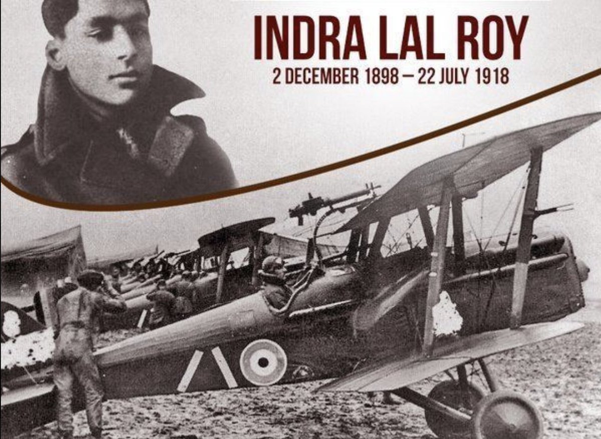 joybhattacharj's tweet image. 107 years ago, an Indian teenager who came back from the dead to shoot down 10 German fighter planes in 13 days was finally downed by the Fokkers of Jagdstaffel 29.
India's first ace, Lieutenant Indra Lal 'Laddie' Roy. Distinguished Flying Cross, 40 Squadron RAF.
Indralal Roy was…