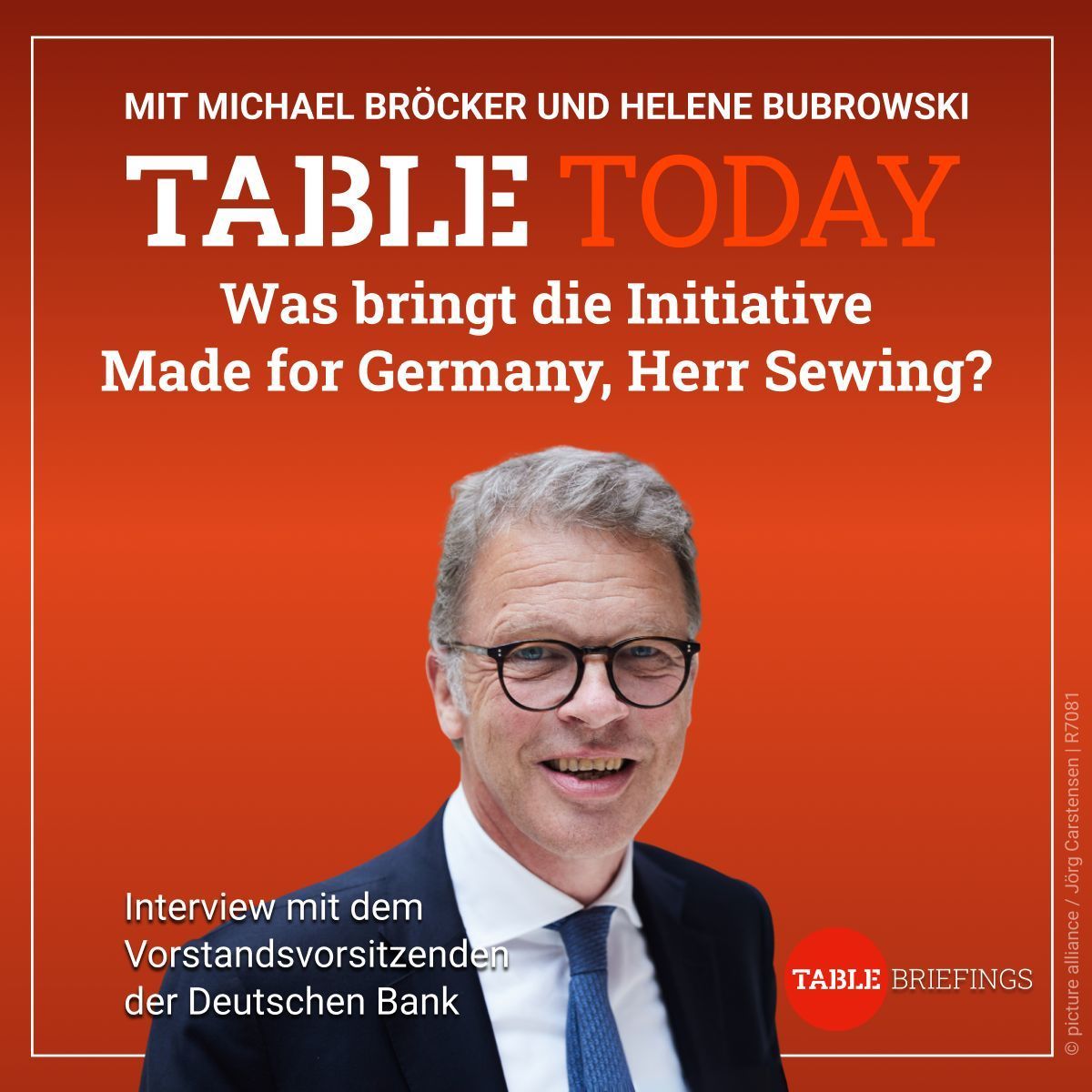 TableBriefings's tweet image. ++Table.Today++
🩺Ärger um Koalitionsvertrag – Werden Abtreibungen zur Kassenleistung?
🇵🇱 Migration – @PaulZiemiak (CDU) zur Lage an Polens Ostgrenze
🎙️Milliarden für "Made for Germany" – Was Deutsche Bank-CEO Christian Sewing vorhat
Zur Folge👇🏼
buff.ly/ABWYxeB