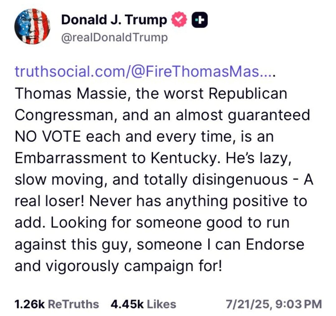 LibertyLockPod's tweet image. Given that Thomas Massie is pushing for a binding resolution to disclose the Epstein files this makes Trump look really really bad.