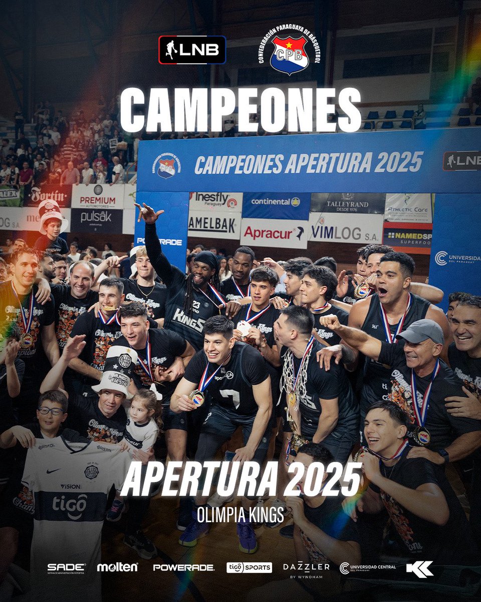 cpb_py's tweet image. 🏆 ¡Olimpia Kings es el campeón del Torneo Apertura 2025!
Tras una final cargada de intensidad y emociones, Olimpia se corona en una serie inolvidable ante San José.
🔥 ¡Felicitaciones al nuevo campeón!
#OlimpiaKings #LNB2025 #CampeónApertura #FinalLNB #CPB