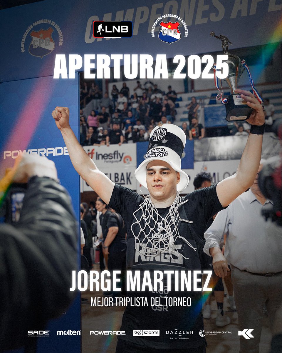 cpb_py's tweet image. 🎯🔥 ¡JORGE MARTÍNEZ, el Mejor Triplista del Torneo Apertura 2025!
Desde larga distancia, fue letal. ¡Felicitaciones por liderar en triples convertidos en esta edición de la #LNB2025!
#MejorTriplista #JorgeMartínez #LNB2025 #CPB #Apertura2025