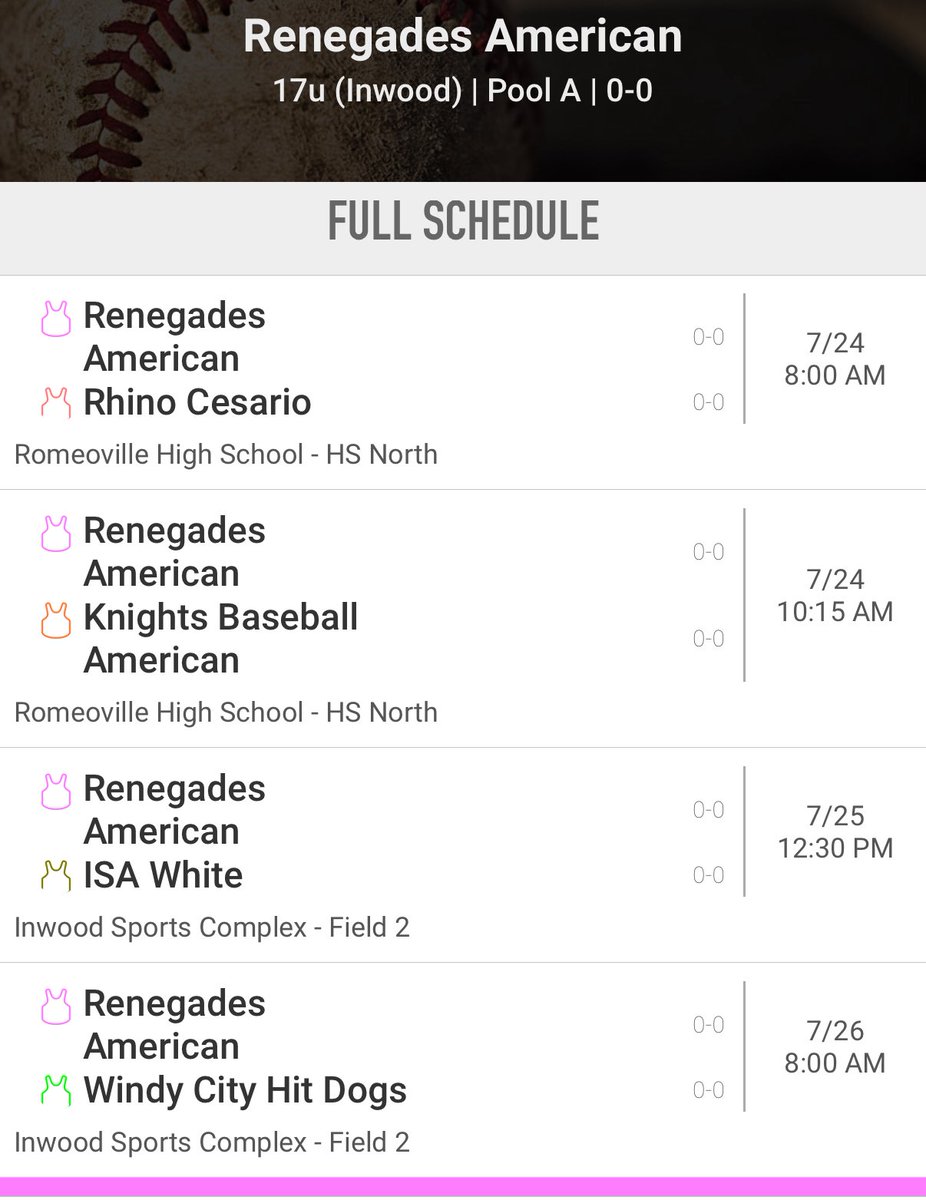 Josh Kolton (@joshkolton20) on Twitter photo This weekendโs tournament schedule. Dates, location, and times below. <a href="/PrimetimeIL/">Primetime</a> <a href="/PB_Uncommitted/">Prep Baseball Uncommitted</a> <a href="/PG_Uncommitted/">PG_Uncommitted</a> <a href="/BUncommitted/">Baseball_Uncommitted</a> <a href="/NapRenegades/">Naperville Renegades</a> <a href="/BBCoachDaveP/">Coach Page</a> This weekendโs tournament schedule. Dates, location, and times below. <a href="/PrimetimeIL/">Primetime</a> <a href="/PB_Uncommitted/">Prep Baseball Uncommitted</a> <a href="/PG_Uncommitted/">PG_Uncommitted</a> <a href="/BUncommitted/">Baseball_Uncommitted</a> <a href="/NapRenegades/">Naperville Renegades</a> <a href="/BBCoachDaveP/">Coach Page</a>