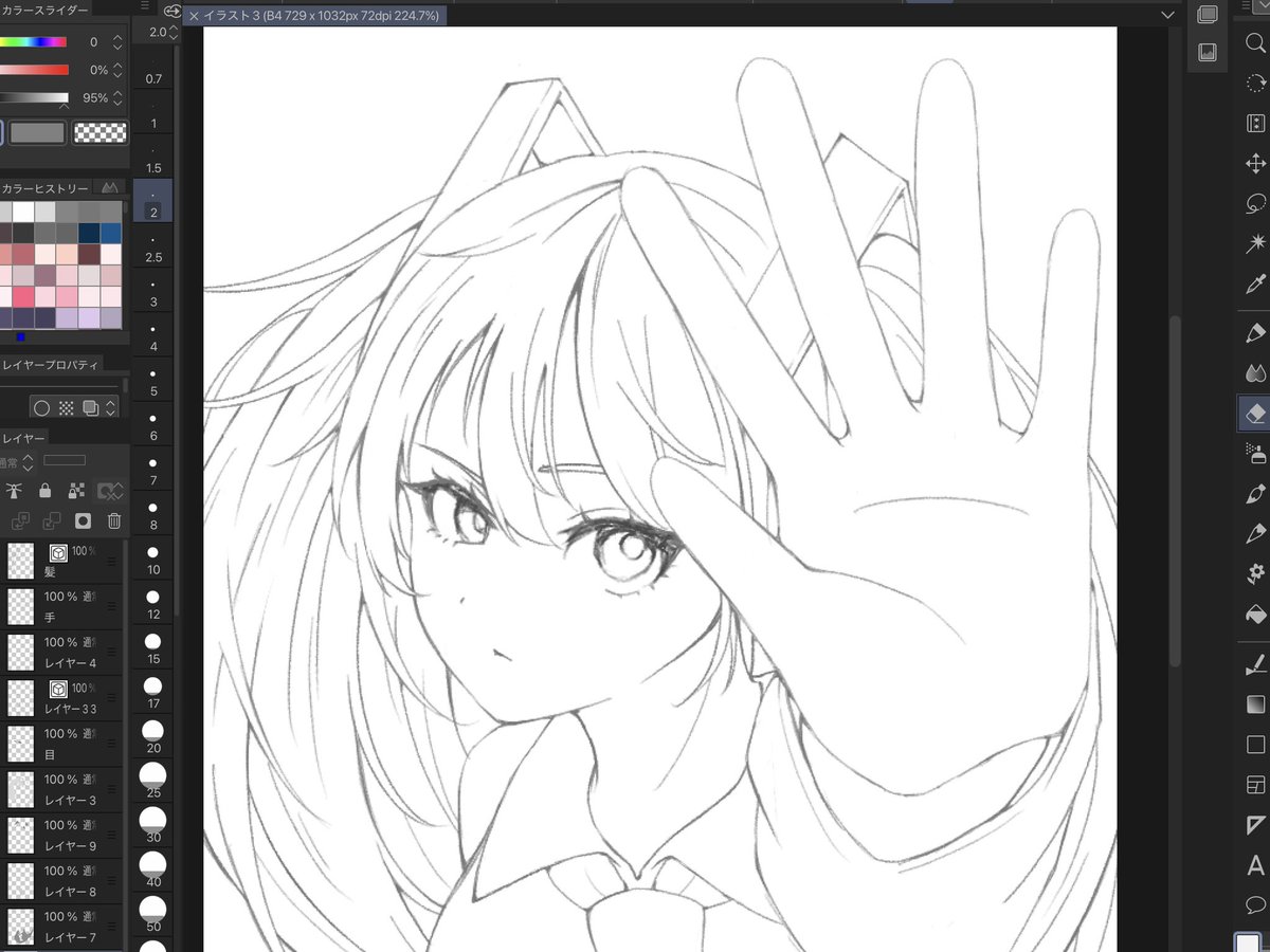 BiscoB4's tweet image. 線画おわり！