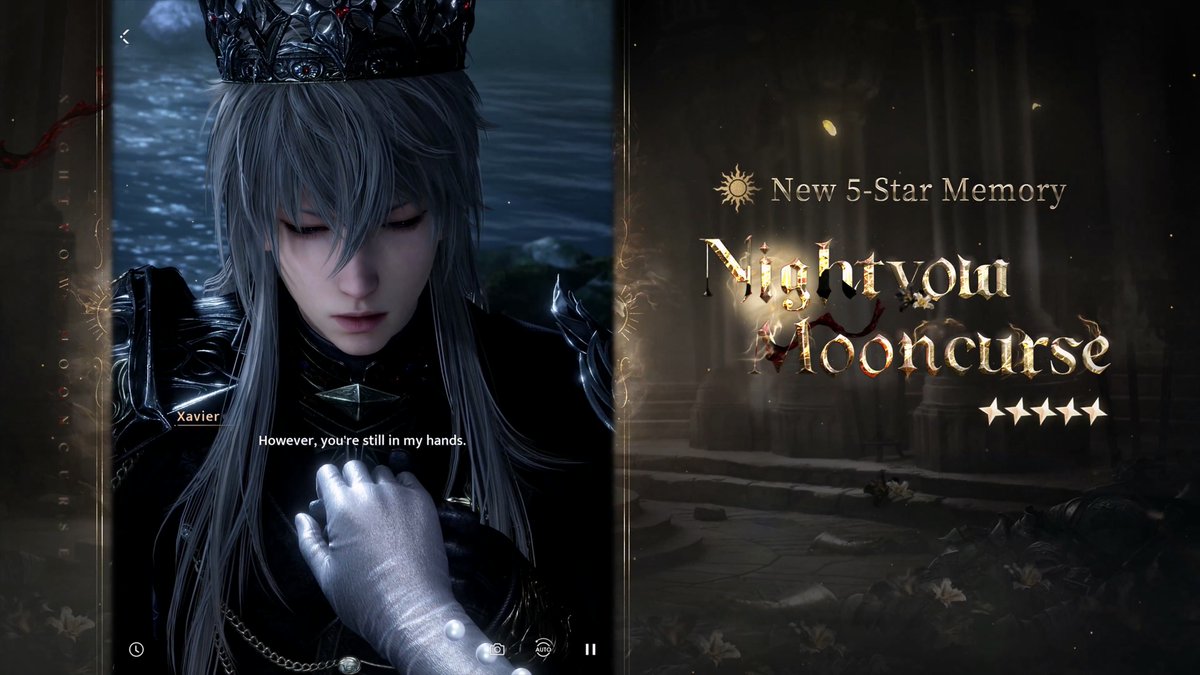 NightingaleMiru's tweet photo. Love and Deepspace | Fallen Crown

New Companion: [Xavier: King of Darknight]🔻
New 5-Star Memory: [Xavier: Nightvow Mooncurse]
New 5-Star Memory: [Xavier: Nightvow Requiem]

⏳ Available from 05:00, Jul. 25 to 04:59, Aug. 8 (server time)
#LoveandDeepspace #恋と深空 #恋与深空 #러브앤딥스페이스 #Xavier