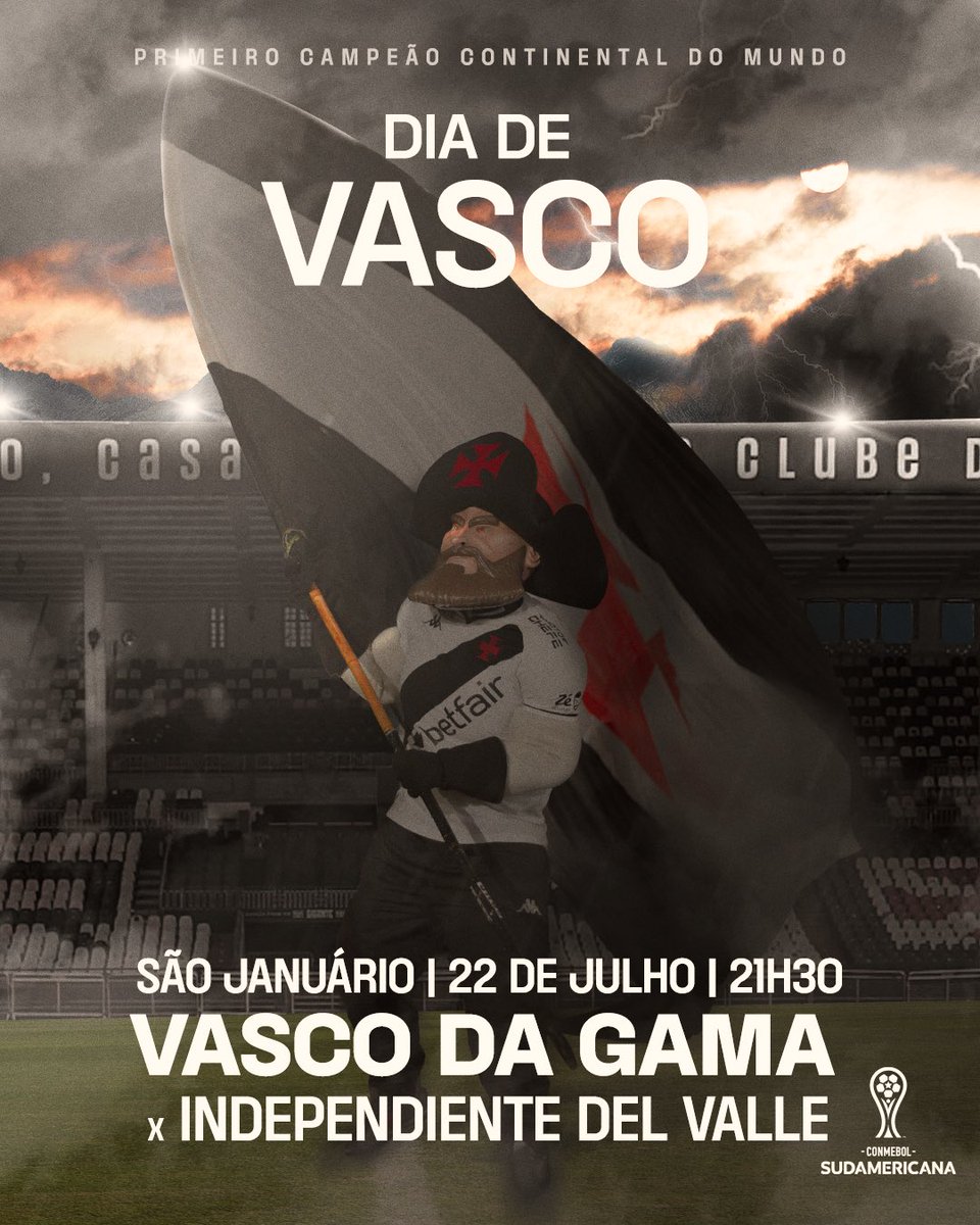 É DIA DE VASCO PELA CONMEBOL SUDAMERICANA 💢🏟️

#DiaDeVasco
#VascoDaGama
