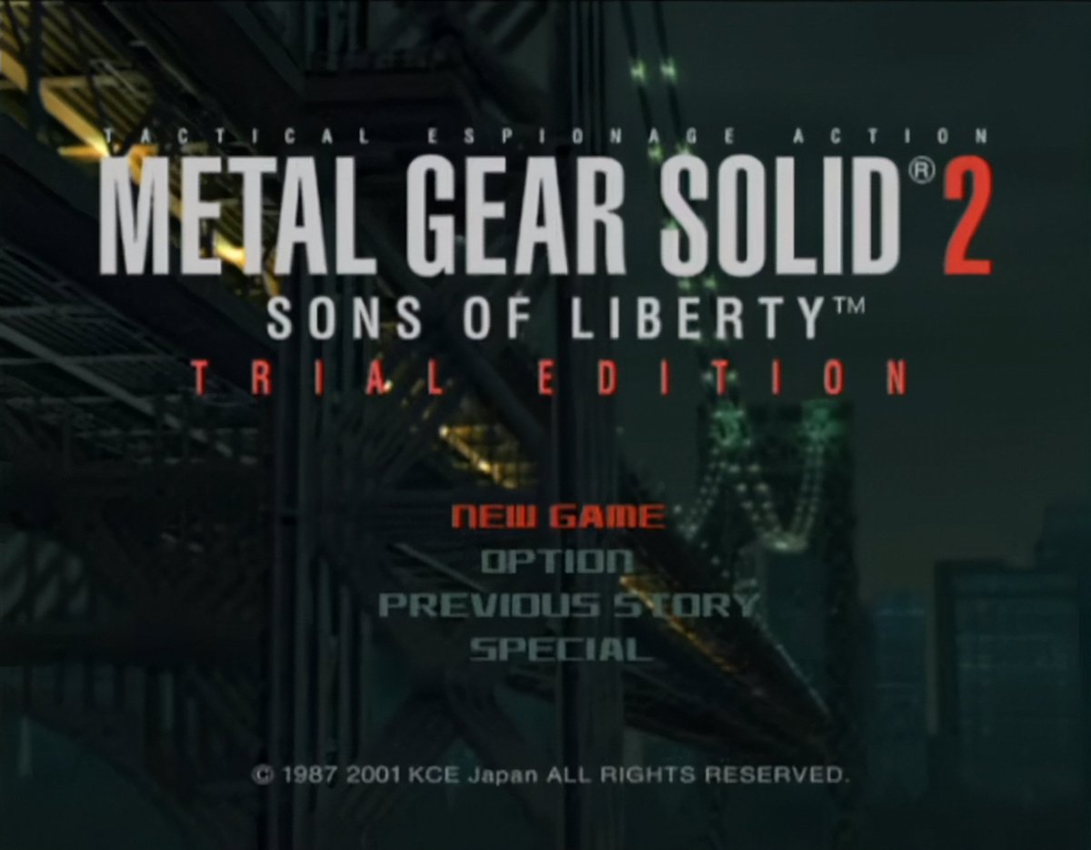 MGSMGN's tweet image. Like this if you played the Metal Gear Solid 2: Sons of Liberty Trial Edition(playable demo) disk that came with Zone of the Enders. I think I logged about a hundred or more hours into this demo lol. 😅 How about you?