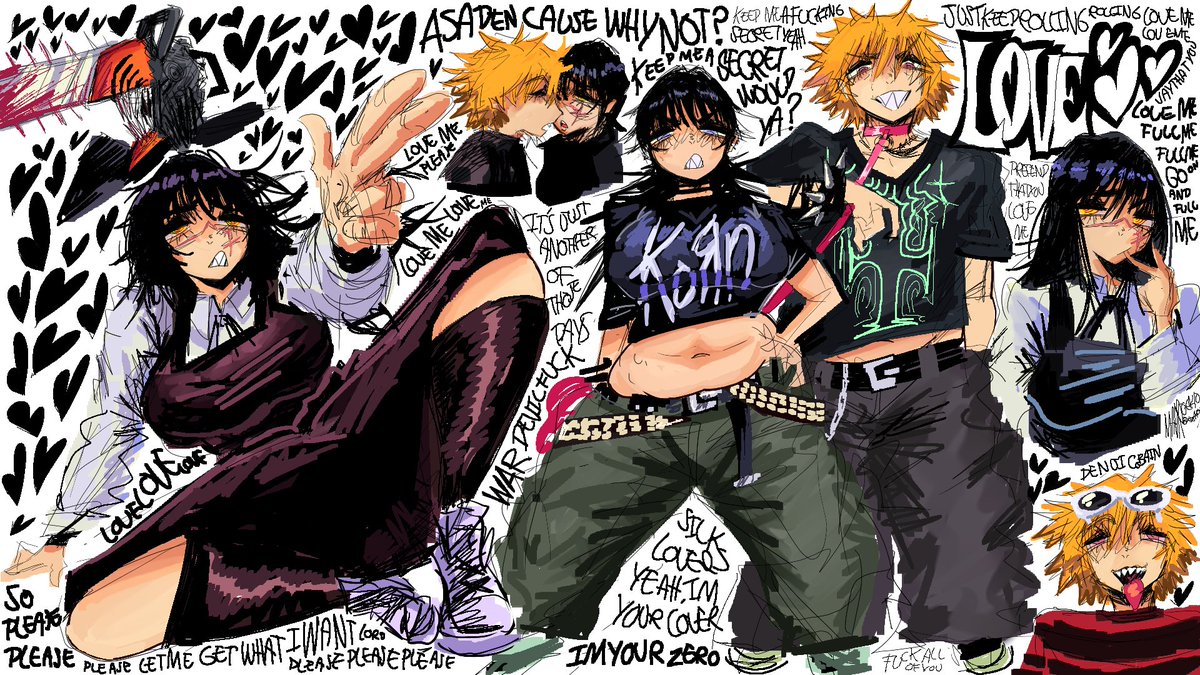 xd6410_0's tweet image. I rlly love Asaden, nu metal Chainsawman