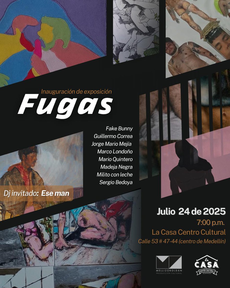 Fugas es una exposición colectiva queer donde soy parte de los que expondrá este jueves 24 desde las 7:00 pm en <a href="/LaCasaCentro/">La Casa Centro Cultural</a> 
Les espero!