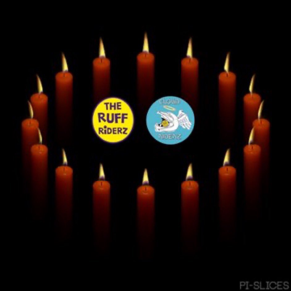 We will burn our #theruffriderz and <a href="/CloudRiderz/">CloudRiderz</a> group candle today for our Rider Lola <a href="/LolaMennola/">Lola</a>, who crossed 🌈 Bridge. Ride the Heavenly Roads now sweet Lola. May this candle enlighten your path and bring comfort to your family. Until we meet again. 🌈✨