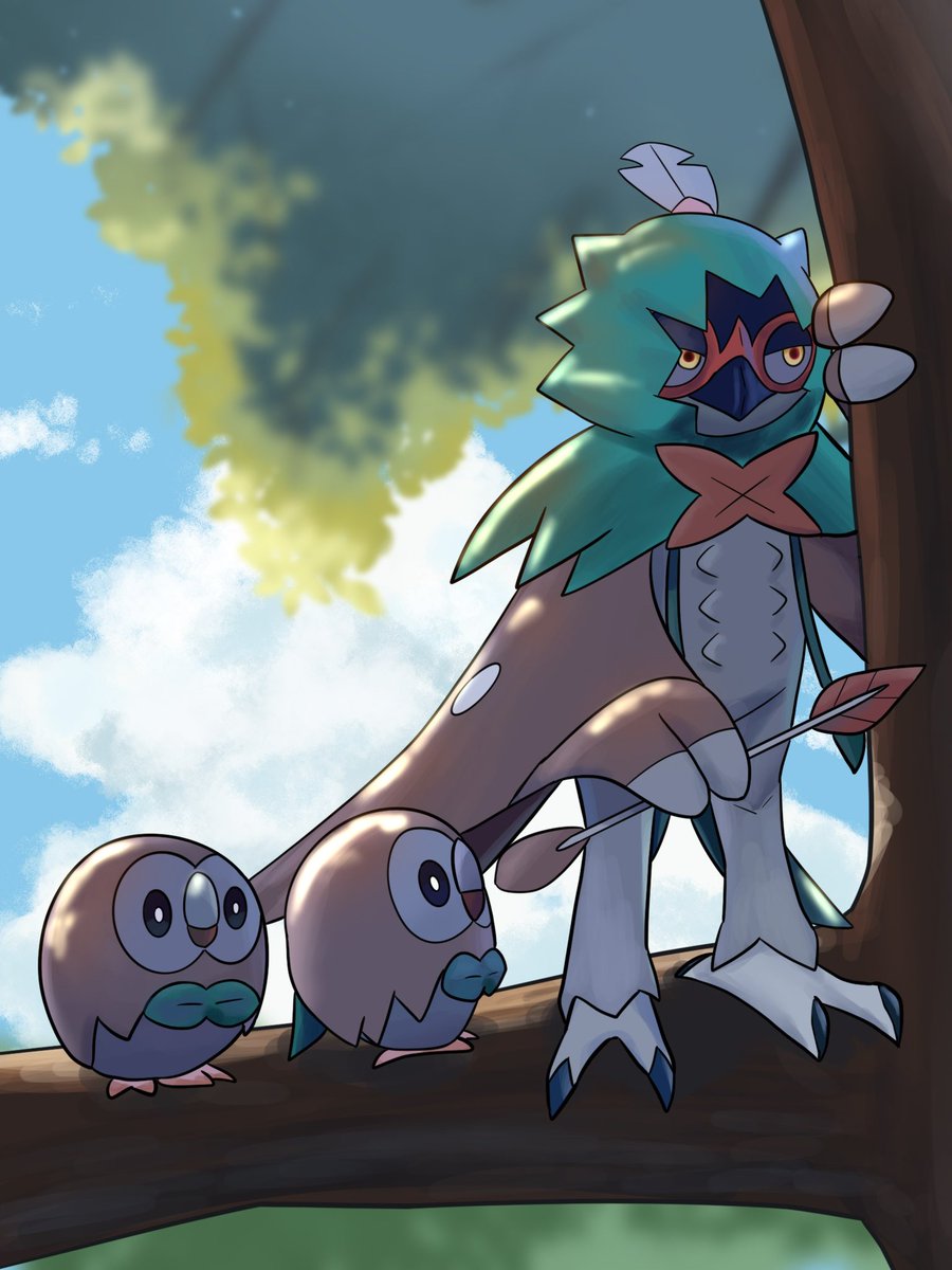 redamber9's tweet image. ジュナとセットで色々描いてきました～
 #モクローの日