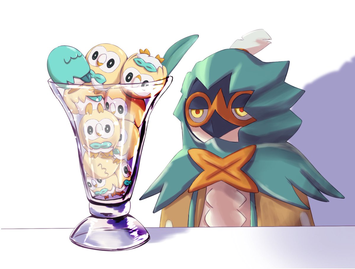 redamber9's tweet image. ジュナとセットで色々描いてきました～
 #モクローの日