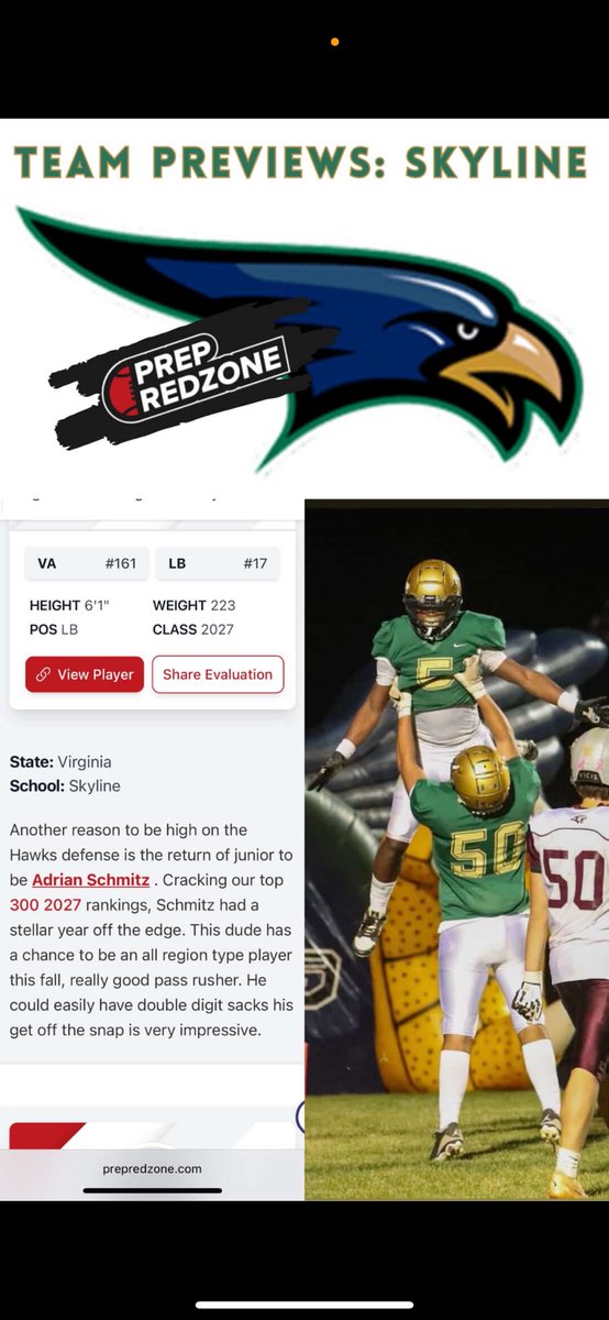 Adrian13046089's tweet image. thank you for the write up!! @carljfred @PrepRedzone big things coming let’s have a good season @SHSHawksFootbal