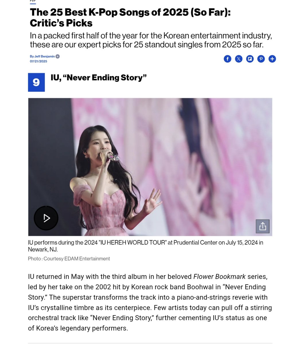 The 25 Best K-Pop Songs of 2025 (So Far): Critic’s Picks billboard.com/lists/best-kpo… via <a href="/billboard/">billboard</a> 

#9  IU ’Never Ending Story'

#IU #아이유 <a href="/_IUofficial/">아이유(IU)</a>
