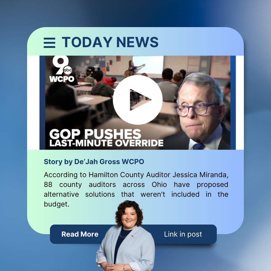 JessicaEMiranda's tweet image. Let’s be clear: The GOP has controlled Ohio for 30 years.
They rigged the tax code to favor the wealthy, gutted funding for schools and local services, including Police and Fire and now feign surprise when property taxes rise.
Then they override a veto and call it a “fix”?…