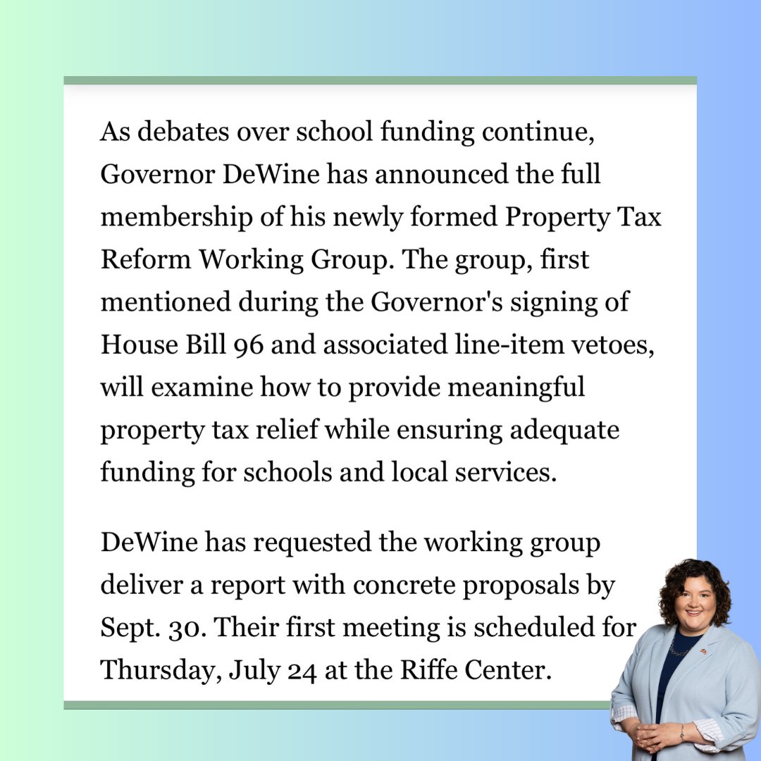 JessicaEMiranda's tweet image. Let’s be clear: The GOP has controlled Ohio for 30 years.
They rigged the tax code to favor the wealthy, gutted funding for schools and local services, including Police and Fire and now feign surprise when property taxes rise.
Then they override a veto and call it a “fix”?…