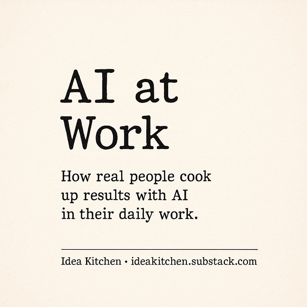 mar15sa's tweet image. New AI at Work feature drops tomorrow! 👀
This time, we're sharing how a PM uses AI to go from voice note ➝ prototype ➝ shipped feature.
Get the exact tools, steps, and prompts behind the scenes.
Going live tomorrow. Subscribe to @IdeaKitchenAI so you don't miss it!