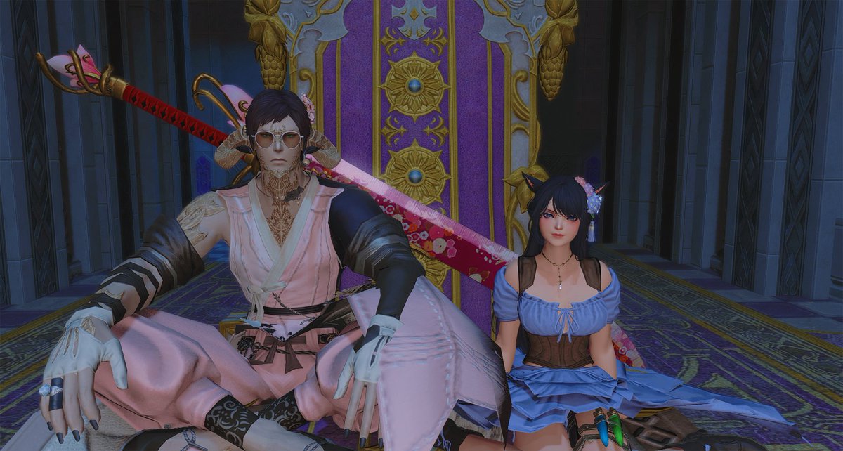 Sil'dih with Megu's other Wife, Kanchan. #FFXIV