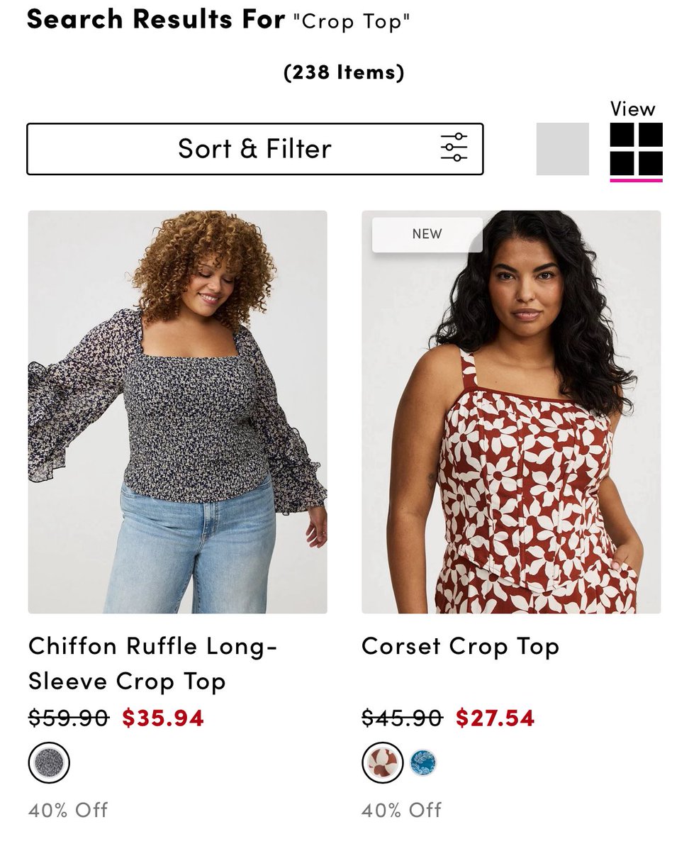 chubbyelfgf's tweet image. Torrid seems to have forgotten what “crop top” and “mini skirt” mean…