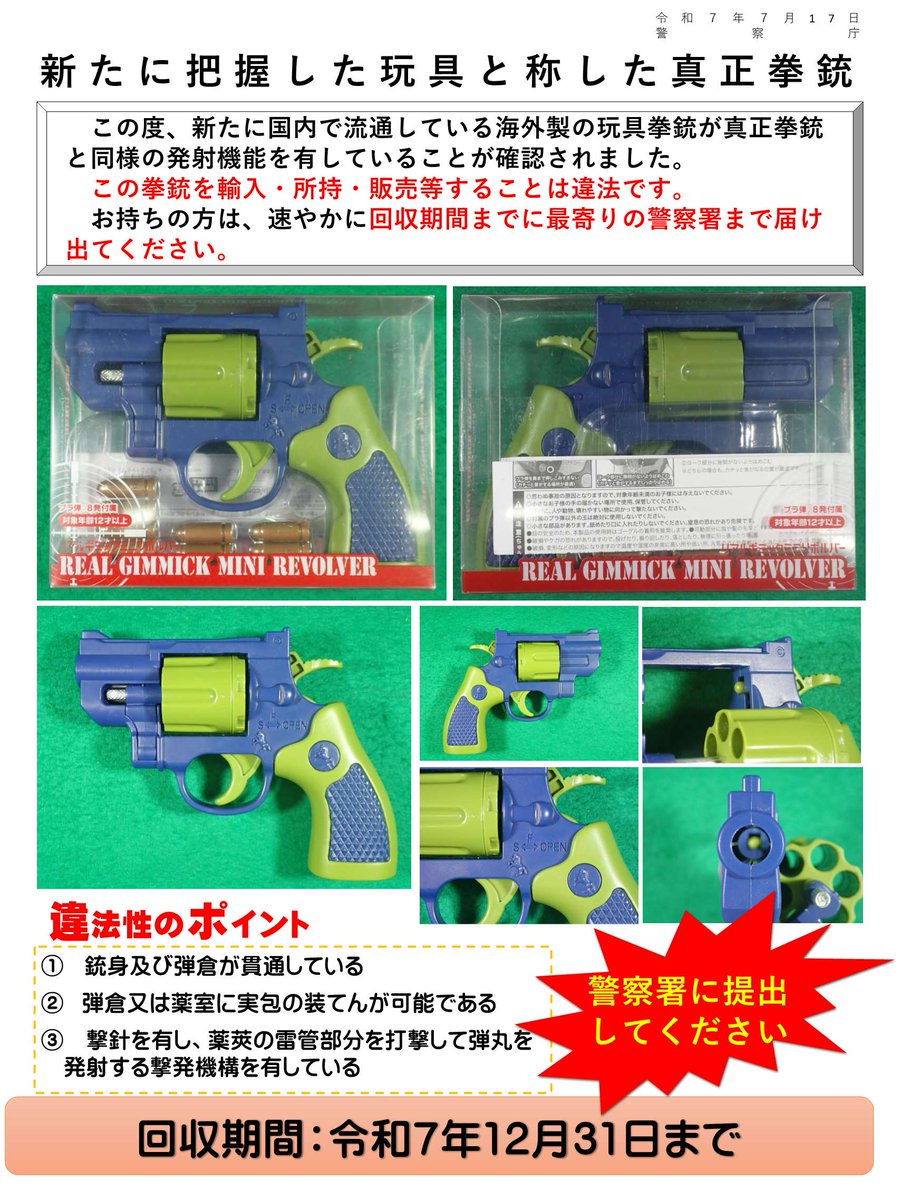 【原価5万以上！】警察 新型拳銃入れ (蓋ロック機構有) 新たに把握した玩具と称した真正拳銃】 この度、新たに国内で流通して
