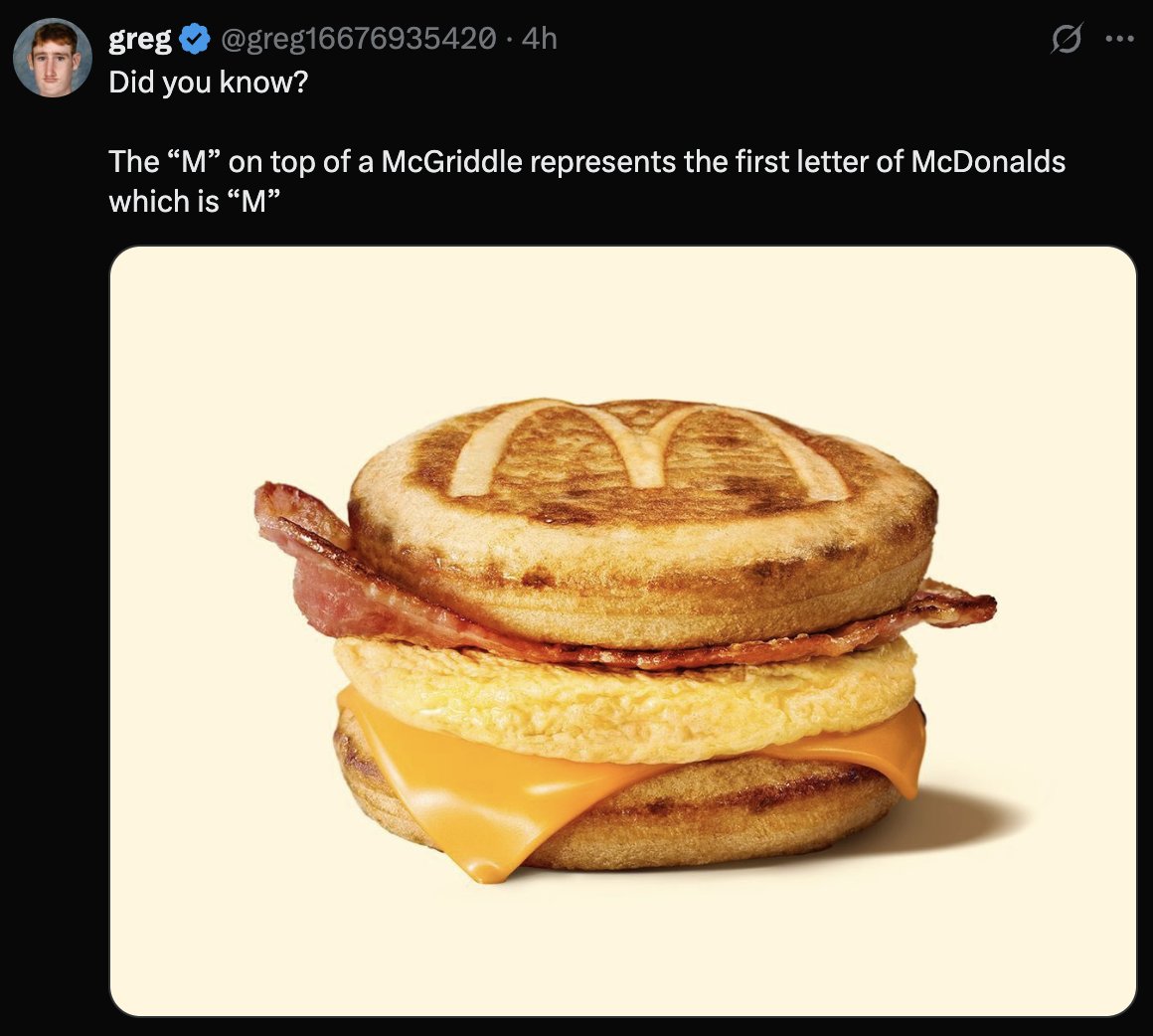 SwamiSees's tweet image. Now you may only see a bacon egg and cheese McGriddle, but I see cat ears on a stock chart
$GME