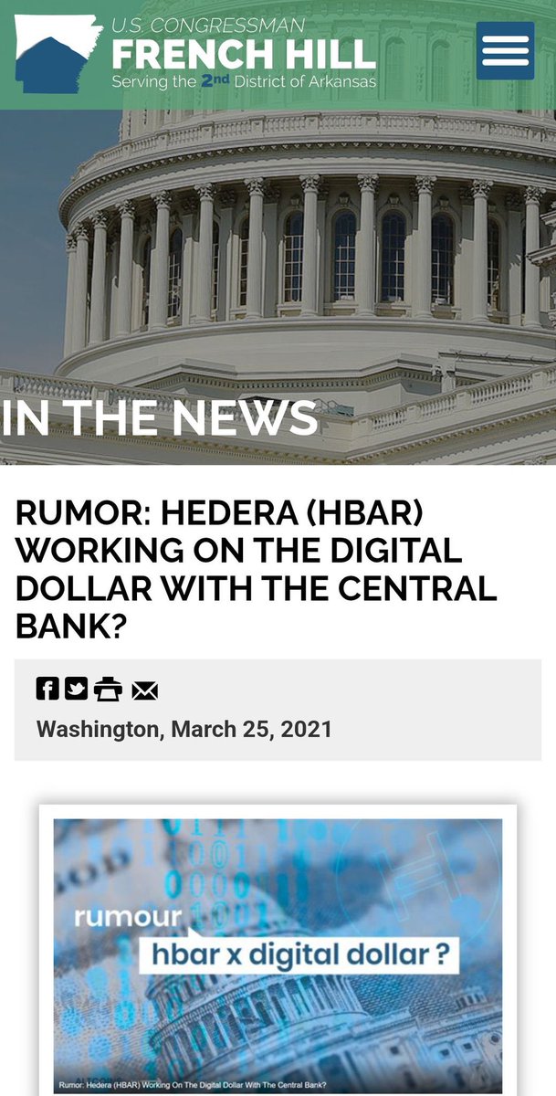 markchadwickx's tweet image. 🔥 RUMOR: $HBAR working with Central Bank on US Digital Dollar now that Rep. French Hill’s CLARITY Act has passed.
Context: In 2021, Rep. French Hill questioned if Hedera was behind the digital dollar.
Now, in 2025, he’s the one passing the bill that could make it possible.…