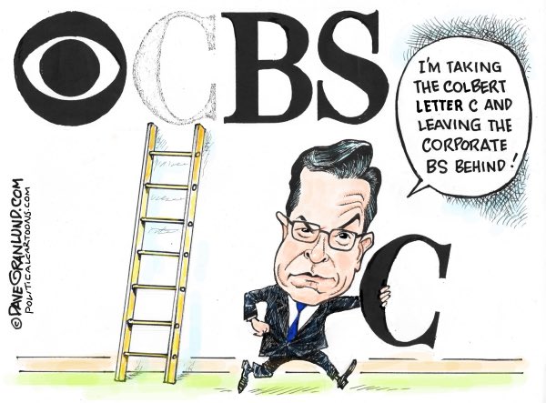 AssociatesFirst's tweet image. Based on tonight’s Stephen Colbert’s show, it’s going to be a very long 10 months for CBS.