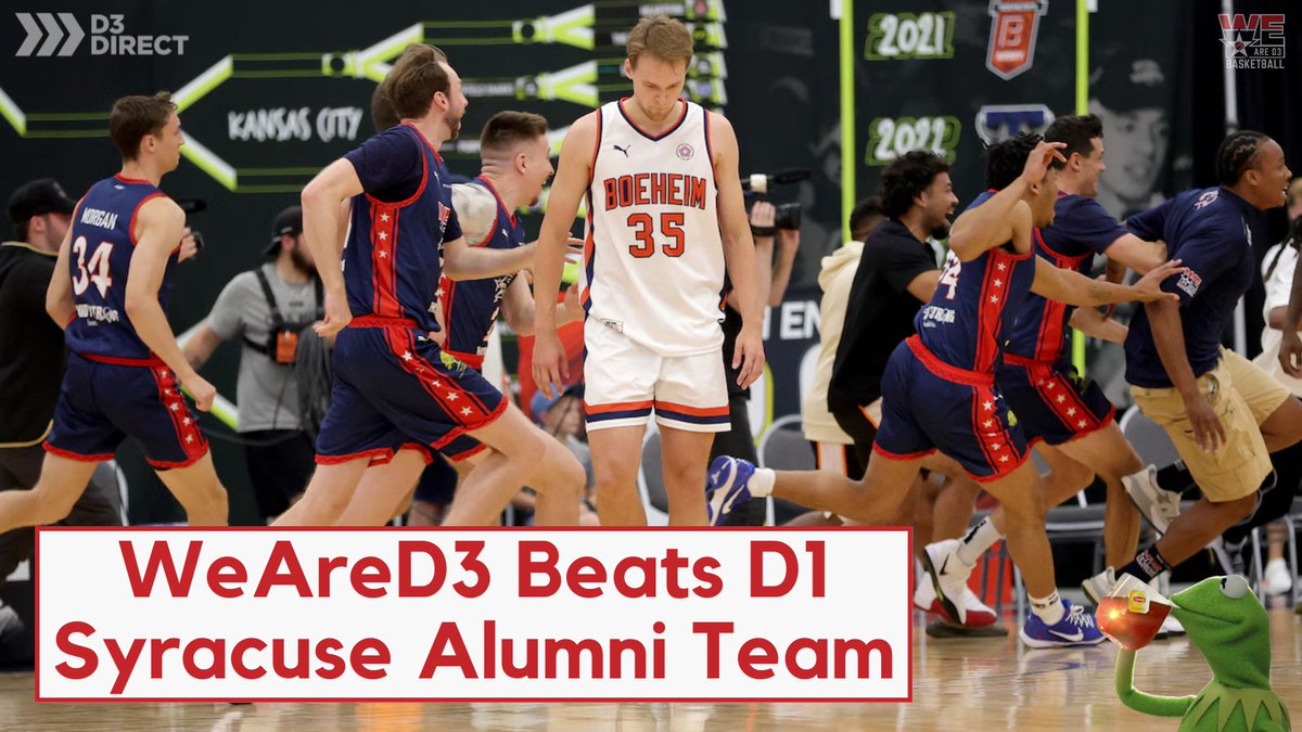 D3Direct's tweet image. A team of D3 grads (@WeAreD3TBT) went on the road & beat a Syracuse All-Star team of former D1 players (including one former D1 National Player of the Year)
Final Score: 81-78
But that's none of our business...
#d3hoops // @thetournament