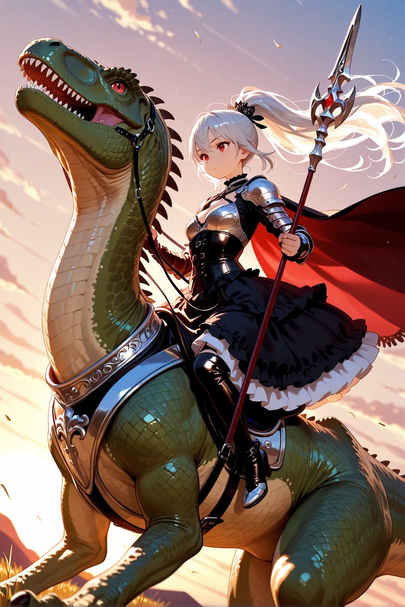 owata_aiart's tweet image. ゴスロリ・ドラゴンナイト