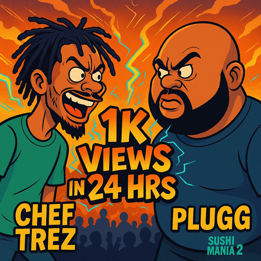 PLUGG205's tweet image. 📈🔥 1K IN A DAY 🔌⚡
Chef Trez vs Plugg just cracked 1,000 views in 24 hours! Appreciate everybody who tapped in, shared, commented, or argued in the comments.

🗣 “It’s the PLUGG…”

youtu.be/U4uNPKY64Xw?si…

#PluggVsChefTrez #SushiMania2 #SettleTheScore #copperplated #brtp