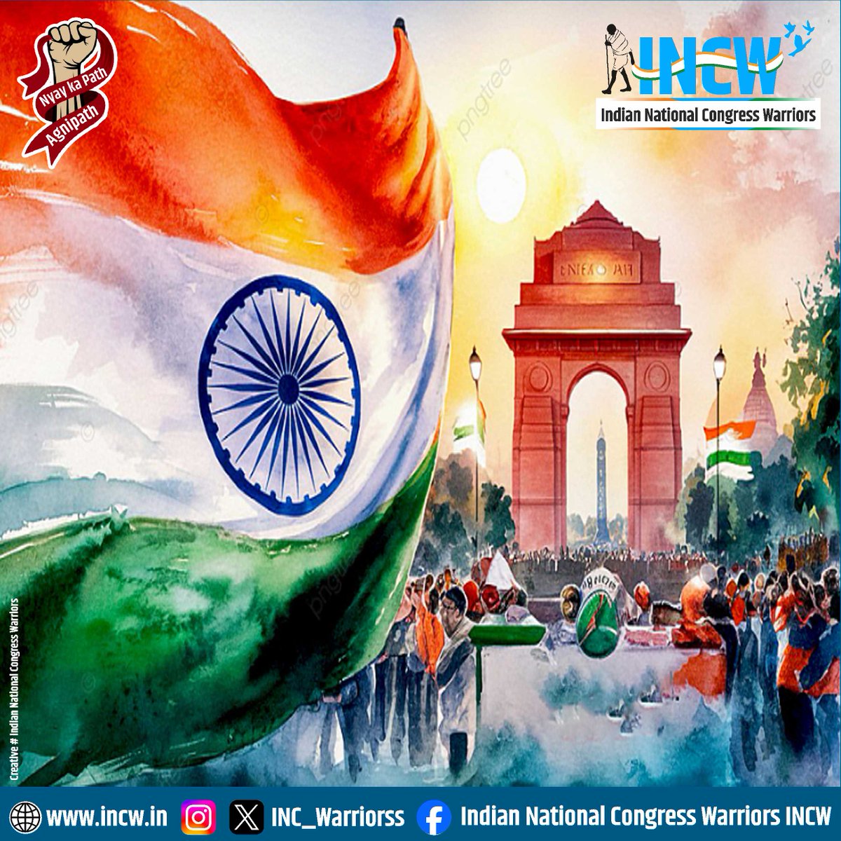 Indian National Congress Warriors, INCW (@inc_warriorss) on Twitter photo "рд▓рд╣рд░рд╛рддрд╛ рддрд┐рд░рдВрдЧрд╛, рдЧрдЧрди рдореЗрдВ рдЫрд╛рдП,
рд╡реАрд░ рд╢рд╣реАрджреЛрдВ рдХреА рдЧрд╛рдерд╛, рдпрд╣ рдмрддрд▓рд╛рдПред
рдХреЗрд╕рд░рд┐рдпрд╛ рдмрд▓рд┐рджрд╛рди, рд╢реНрд╡реЗрдд рд╢рд╛рдВрддрд┐, рд╣рд░рд╛ рдЦреБрд╢рд╣рд╛рд▓реА,
рддрд┐рд░рдВрдЧрд╛ рд╣реИ рднрд╛рд░рдд рдХреА, рд╕рдмрд╕реЗ рдмрдбрд╝реА рдирд┐рд░рд╛рд▓реАред"
рд░рд╛рд╖реНрдЯреНрд░реАрдп рдзреНрд╡рдЬ рджрд┐рд╡рд╕ рдХреА рд╢реБрднрдХрд╛рдордирд╛рдПрдВред
#WhiteTshirtArmy
#RahulKoLaoDeshBachao
#NYAY_KA_PATH_AGNIPATH "рд▓рд╣рд░рд╛рддрд╛ рддрд┐рд░рдВрдЧрд╛, рдЧрдЧрди рдореЗрдВ рдЫрд╛рдП,
рд╡реАрд░ рд╢рд╣реАрджреЛрдВ рдХреА рдЧрд╛рдерд╛, рдпрд╣ рдмрддрд▓рд╛рдПред
рдХреЗрд╕рд░рд┐рдпрд╛ рдмрд▓рд┐рджрд╛рди, рд╢реНрд╡реЗрдд рд╢рд╛рдВрддрд┐, рд╣рд░рд╛ рдЦреБрд╢рд╣рд╛рд▓реА,
рддрд┐рд░рдВрдЧрд╛ рд╣реИ рднрд╛рд░рдд рдХреА, рд╕рдмрд╕реЗ рдмрдбрд╝реА рдирд┐рд░рд╛рд▓реАред"
рд░рд╛рд╖реНрдЯреНрд░реАрдп рдзреНрд╡рдЬ рджрд┐рд╡рд╕ рдХреА рд╢реБрднрдХрд╛рдордирд╛рдПрдВред
#WhiteTshirtArmy
#RahulKoLaoDeshBachao
#NYAY_KA_PATH_AGNIPATH