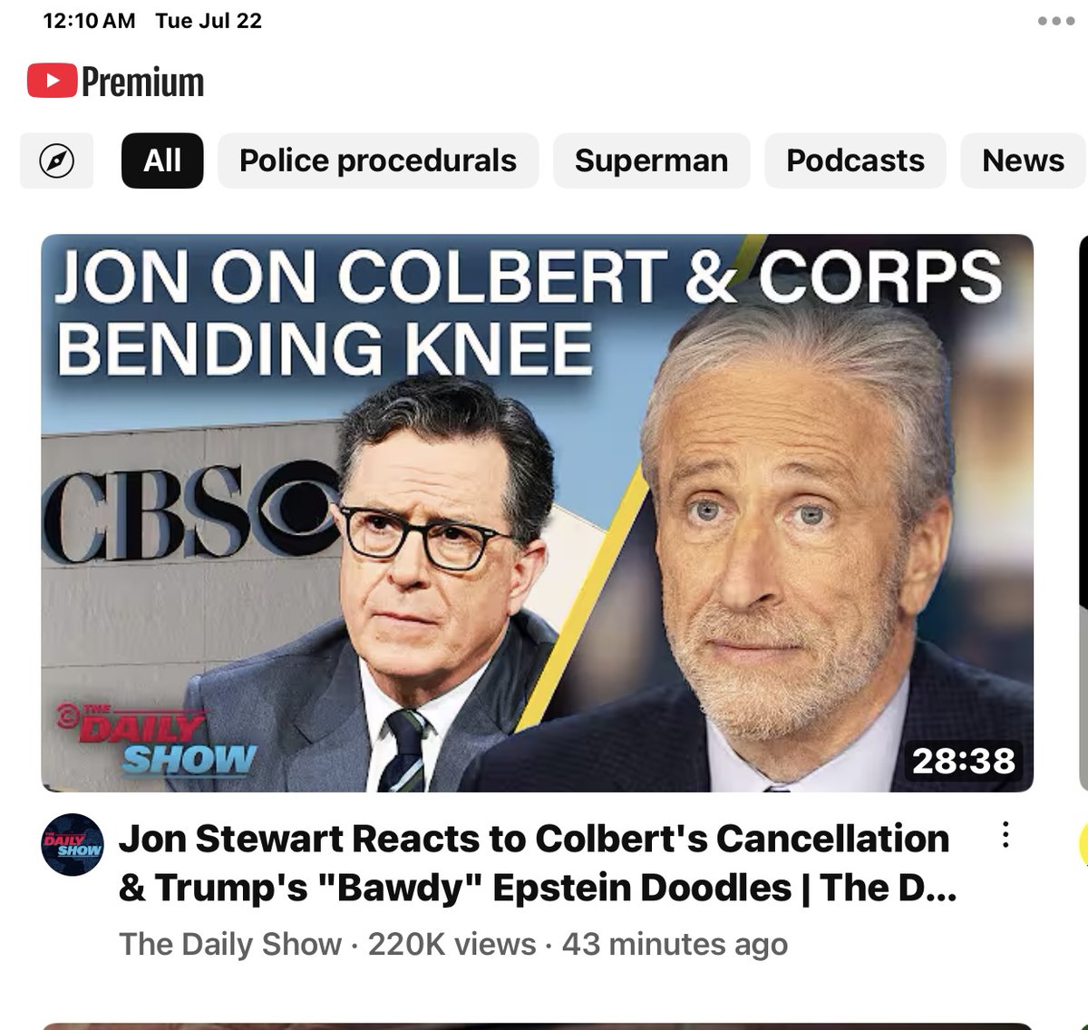 Deggans's tweet image. WATCH Jon Stewart’s epic rant against CBS for canceling Stephen Colbert and his message to companies capitulating to Trump. “Sack the f—- up!” loom.ly/yIiH0hk