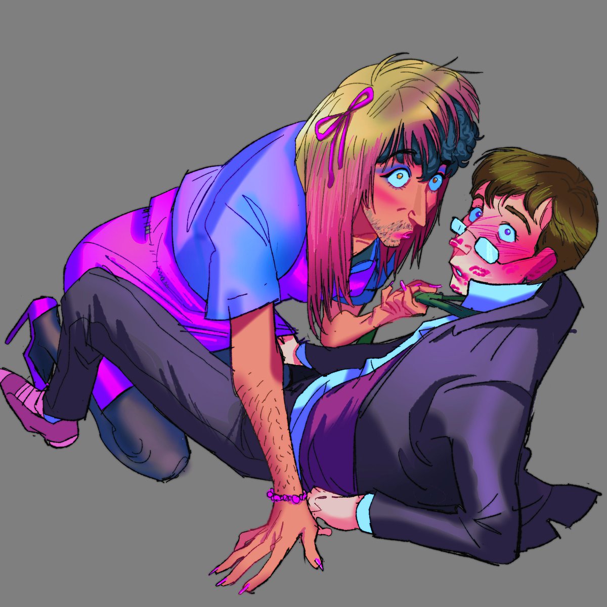 not8oo's tweet image. heartwarming ! the silly side pairing youv been entertaining while playin your funny gacha game has lore gayer than anything you could ever imagine AND one of your favourite trope of all time